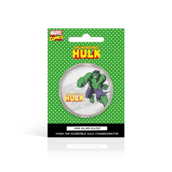 Hulk: Moneda conmemorativa chapada en plata .999