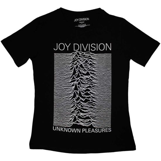 Joy Division: Unknown Pleasures FP - Ladies Black T-Shirt