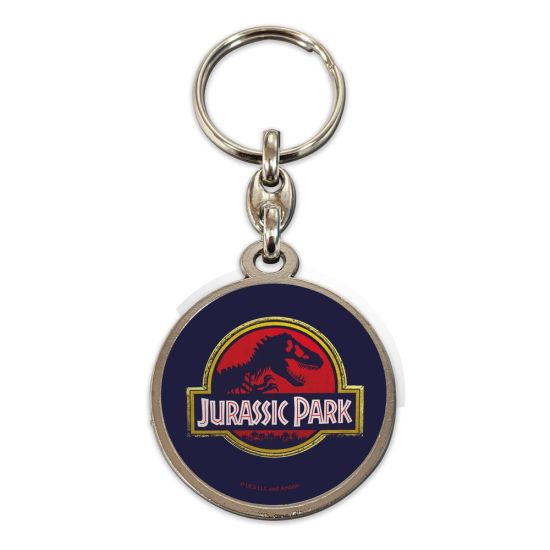 Jurassic Park : Porte-clés en métal avec logo du film (7 cm) Précommande
