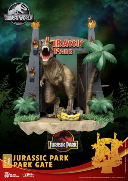 Jurassic Park: Park Gate D-Stage PVC-diorama (15 cm) Voorbestelling