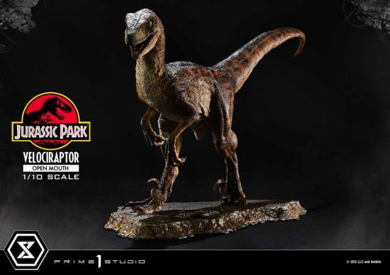 Jurassic Park Prime Collectibles: Estatua de Velociraptor con boca abierta 1/10 (19 cm) Reserva