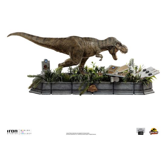 Jurassic Park: T-Rex valt Donald Gennaro aan Demi Art Scale Statue 1/20 (30cm)