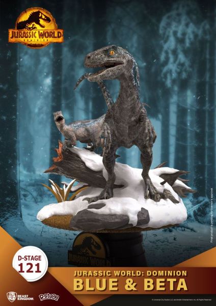 Jurassic World: Dominion - Blauw en Beta D-Stage PVC-diorama (13 cm) Voorbestelling