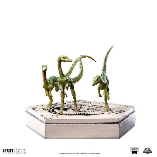 Icônes du monde jurassique : Statue de Compsognathus (5 cm) Précommande