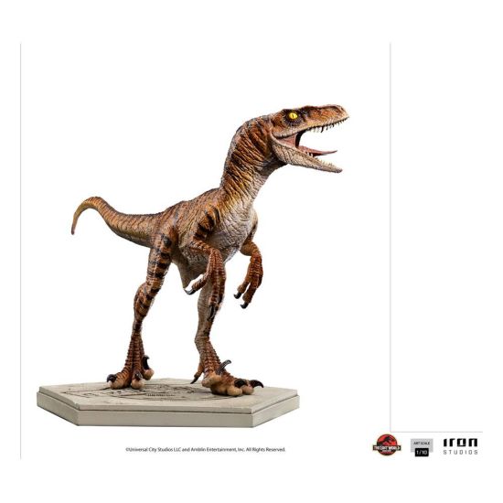 Jurassic World : Velociraptor 1/10 Statue à l'échelle artistique du monde perdu (15 cm) Précommande