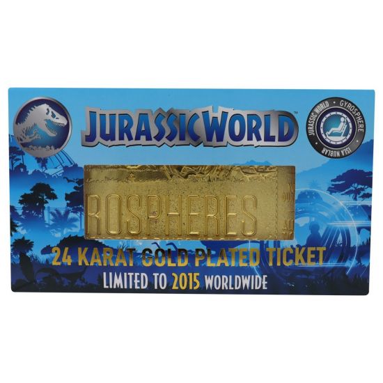 Jurassic World: Gyrosphere Limited Edition 24K Gold Plated Ticket