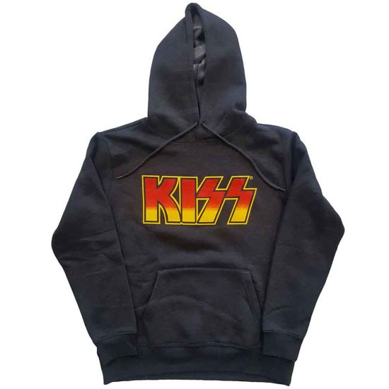 KISS: Classic Logo - Charcoal Grey Pullover Hoodie