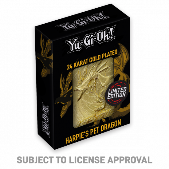 Yu-Gi-Oh!: Harpie's Pet Dragon Limited Edition 24K Gold Plated Metal Card