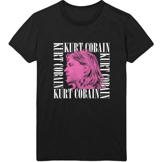 Kurt Cobain: Head Shot Frame - Black T-Shirt