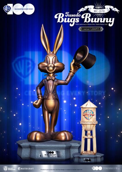 Looney Tunes: Estatua artesanal maestra de Bugs Bunny (46 cm)