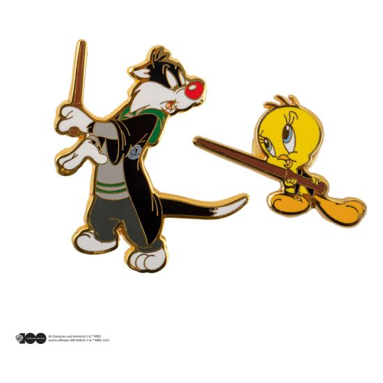 Looney Tunes: Tweety y Sylvester en Hogwarts Pins Reserva del paquete de 2