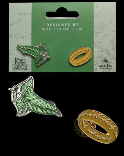 Lord of the Rings: Elfen Leaf & One Ring Collectors Pins 2-Pack Preorder