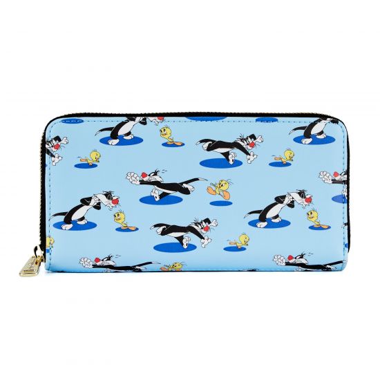 Loungefly Looney Tunes: Tweety & Sylvester All Over Print Zip Wallet Preorder