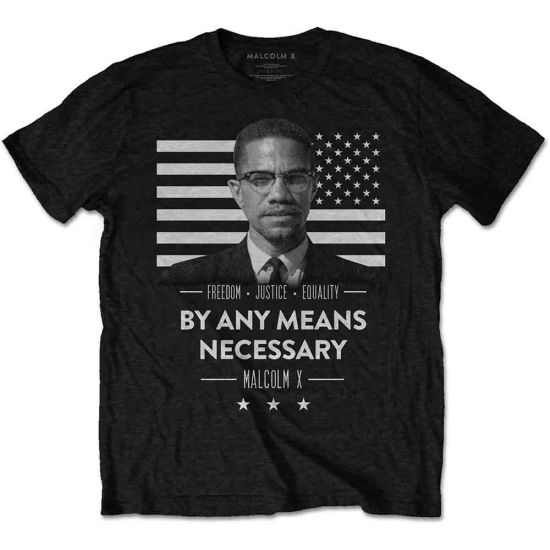 Malcolm X: By Any Means Necessary - Black T-Shirt