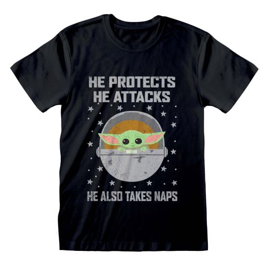 The Mandalorian: Baby Yoda Grogu Protects And Attacks T-Shirt