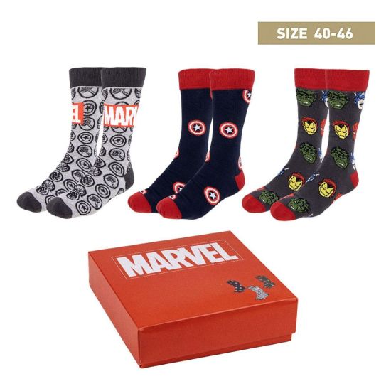 Marvel: Avengers 3-Pack Socks (Size 40-46) Preorder