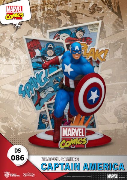 Marvel Comics : Diorama PVC Captain America D-Stage (16 cm)