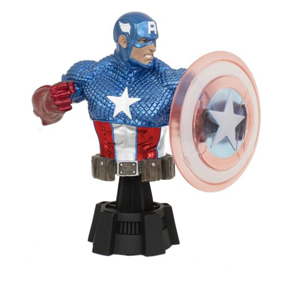 Marvel Comics: Captain America (Holo Shield) Büste 1/7 (SDCC 2023 Exclusive 15 cm) Vorbestellung