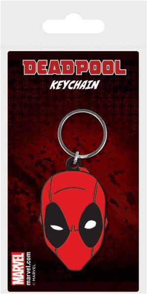 Marvel Comics: Deadpool Face Gummi-Schlüsselanhänger (6 cm)