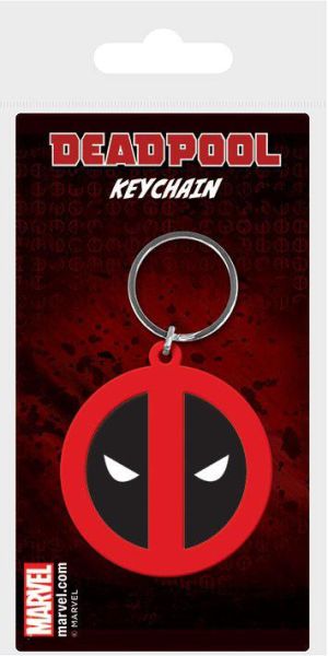 Marvel Comics: Deadpool-symbool rubberen sleutelhanger (6 cm)