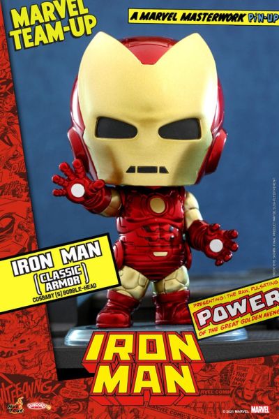 Marvel Comics: Iron Man (Classic Armor) Cosbaby (S) Mini Figure (10cm) Preorder
