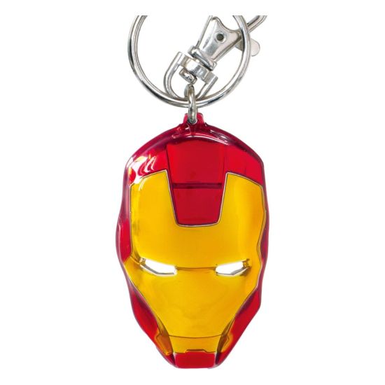 Marvel: Reserva de llavero de metal clásico con cabeza de Iron Man
