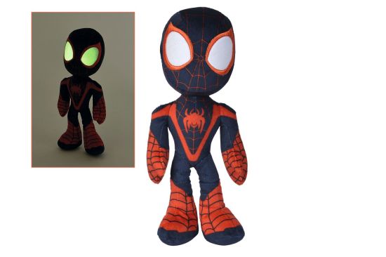 Marvel : Figurine en peluche Miles Morales qui brille dans les yeux sombres (25 cm)