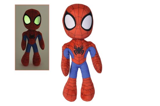 Marvel : Figurine en peluche Spider-Man qui brille dans les yeux sombres (25 cm) Précommande