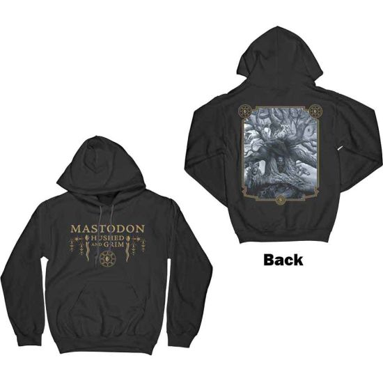 Mastodon: Hushed & Grim Cover (Rückendruck) – Schwarzer Pullover-Hoodie