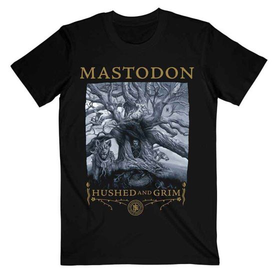 Mastodon: Hushed & Grim Cover - Black T-Shirt