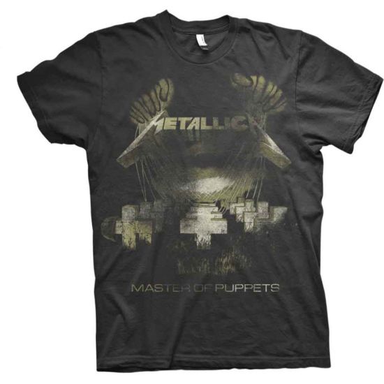 Metallica: Master of Puppets Distressed - Black T-Shirt