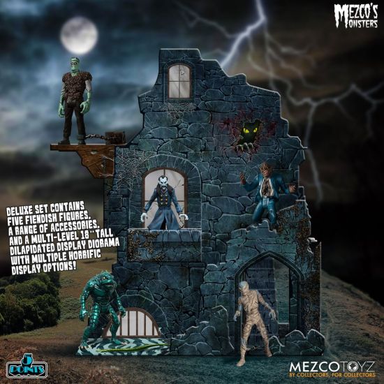 Mezco's Monsters: Tower of Fear Deluxe Set 5 Points Action Figures (9cm) Preorder