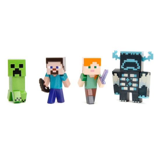 Minecraft: Nano Metalfigs gegoten minifiguren, 4 stuks (6 cm), vooraf besteld