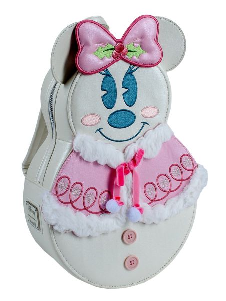 Loungefly Disney: Mini-Rucksack „Minnie“ mit pastellfarbenem Figuren-Schneemann