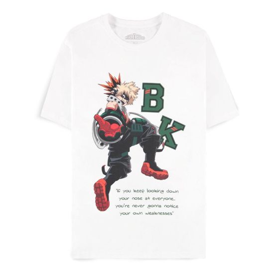 My Hero Academia : T-shirt avec citation blanche de Bakugo
