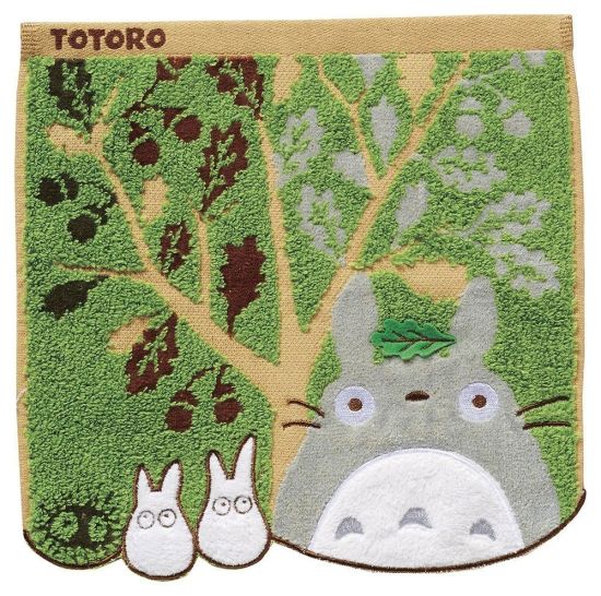 Mijn buurman Totoro: Minihanddoek met eikelboom (25 x 25 cm) Voorbestellen