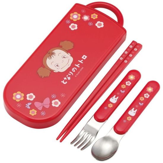 My Neighbor Totoro: Mei Red Chopsticks & Spoon & Fork Set