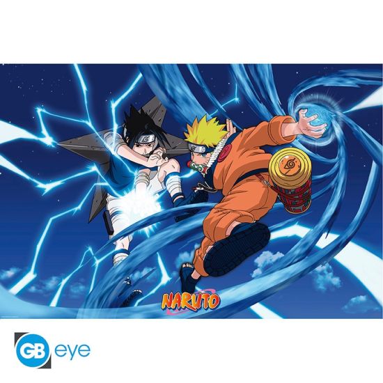 Naruto : Affiche Naruto et Sasuke (91.5x61cm) Précommande
