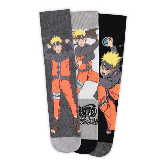 Naruto Shippuden: Naruto Socks 3-Pack (39-42) Preorder