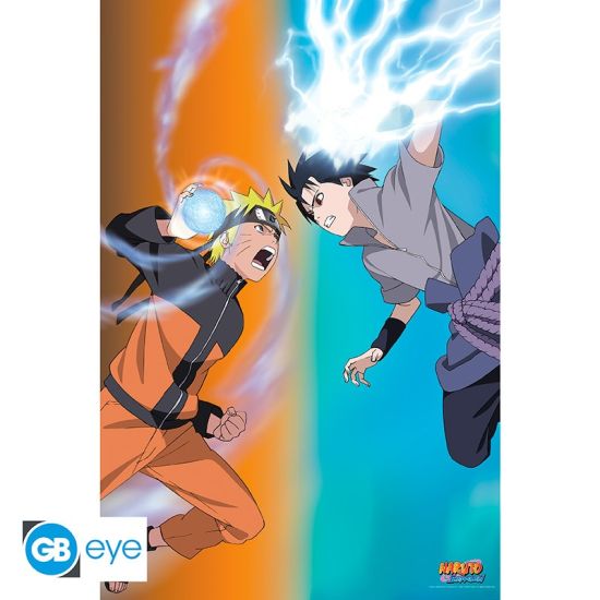 Naruto Shippuden : Affiche Naruto vs Sasuke (91.5x61 cm) Précommande