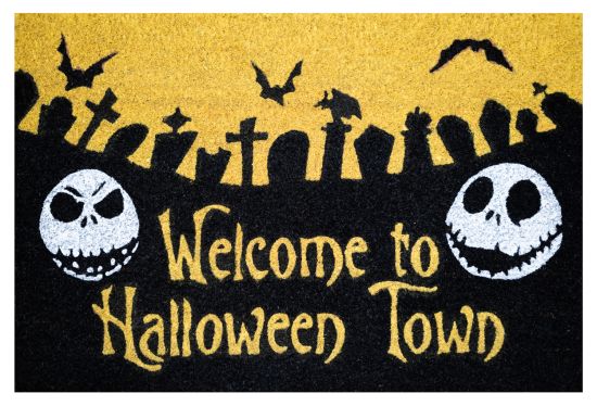 Pesadilla antes de Navidad: Reserva de tapete para puerta de Halloween Town