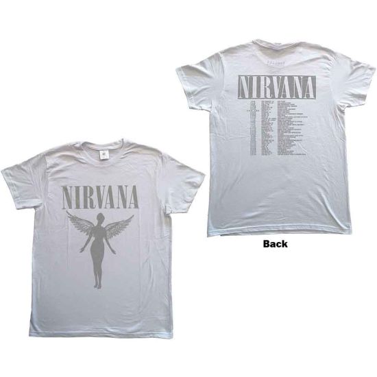 Nirvana: In Utero Tour (Back Print) - White T-Shirt