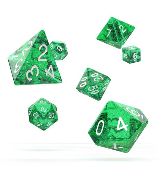 Oakie Doakie Dice: RPG Set Speckled - Green (7) Preorder