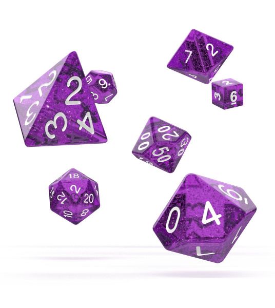 Oakie Doakie Dice: RPG Set Speckled - Purple (7) Preorder