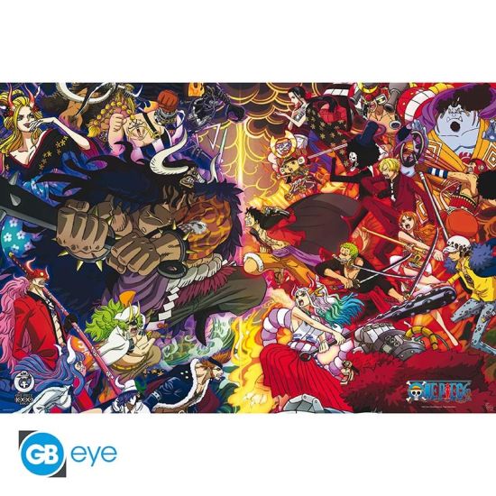 One Piece : 1000 journaux Affiche de combat final (91.5 x 61 cm) Précommande
