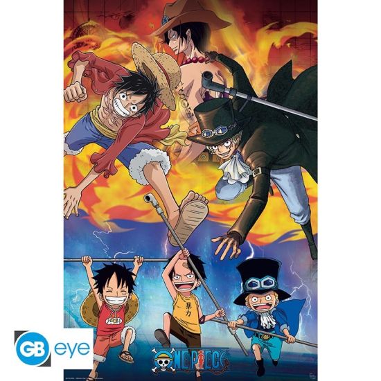 One Piece : Affiche Ace Sabo Luffy (91.5x61 cm) Précommande