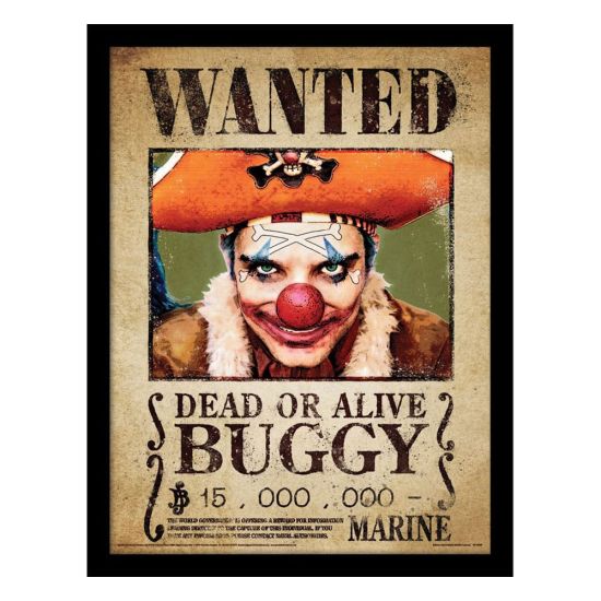 Reserva de póster enmarcado con impresión de coleccionista de One Piece: Buggy Wanted