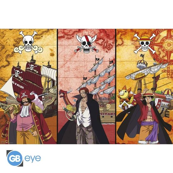 Affiche One Piece : Capitaines et bateaux (91.5 x 61 cm)