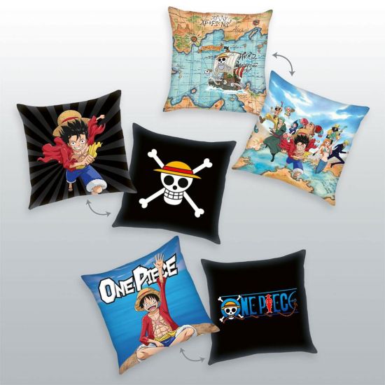 One Piece: Personajes Paquete de 3 almohadas (40 cm x 40 cm) Reserva