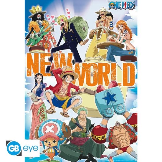 One Piece : Affiche de l'équipe du nouveau monde (91.5 x 61 cm)
